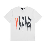 Cross-border supply: Trendy brand LONE Sakura short-sleeve T-shirt with sketch embroidery, lip print, and graffiti print
