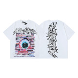25ss Cross-Border Foreign Trade Hellstar American Trend High Street Retro Print Summer Loose Short-Sleeve T-Shirt Unisex