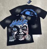 25ss American trendy high street Hellstar heavy washed distressed loose vintage short-sleeve T-shirt unisex fashion brand