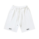 High-quality OFF-WHITE American streetwear brand brushed graffiti arrow shorts, summer casual shorts for men and women