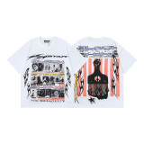 25ss Cross-Border Foreign Trade Hellstar American Trend High Street Retro Print Summer Loose Short-Sleeve T-Shirt Unisex