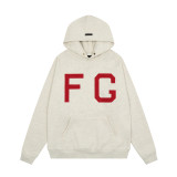 FOG Essentials Zone high-quality American streetwear flocked heat-printed fleece-lined hoodie for men