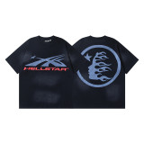 25ss cross-border foreign trade HELLSTAR American-style trendy brand high street vintage washed distressed short-sleeve unisex T-shirt