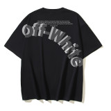 25ss American style trendy brand high-quality off-shoulder short-sleeve T-shirt with melting arrow gradient starry sky ink splatter design for men and women