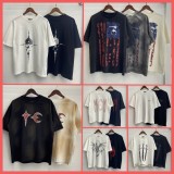 Niche cross-border trendy brand Thug Club's three-swords-and-moon print summer new casual loose fit style is popular among both men and women.