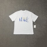 Cross-border foreign trade Aime classic letter print landmark building round neck loose-fitting unisex couple short-sleeve T-shirt trendy