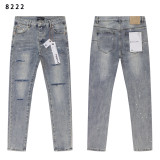 Cross-border European and American Purple Brand denim shorts, washed and distressed vintage splatter-paint denim pants for men