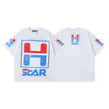 25ss Summer New Arrival Hellstar Fashionable High Street Washed Vintage Print Loose Short Sleeve T-Shirt Unisex