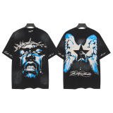 New Hellstar high-quality vintage washed loose-fit short-sleeve T-shirt for men
