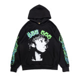 High-quality YoungThugSp555der American street fashion brand Pink loose-fit unisex hooded sweatshirt