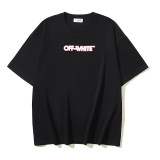 American streetwear brand OFF OW arrow graffiti print heavy-duty street style summer short-sleeve high street casual T-shirt for men and women