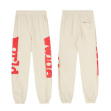 Cross-border foreign trade European and American trendy brand sp555der spider web letter print hoodie sweatshirt and pants set for men and women