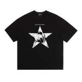 American trendy high street ERD 'Melancholic Rich Kid' retro print short-sleeve summer loose casual trendy couple's T-shirt for men