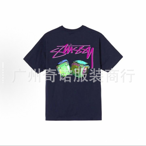 New high-quality Stussy short-sleeve T-shirt for foreign trade, 270g heavyweight, high quality, unisex