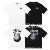Cross-border European and American foreign trade S-letter printed cartoon series street casual loose-fitting unisex short-sleeve shirt