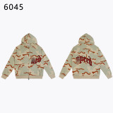 25ss Fall/Winter New GOD Fashion High Street Retro Simple Letter Casual Cardigan Hooded Sweatshirt Unisex Set
