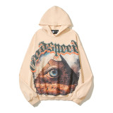 Godspeed Cross-Border 25ss Fall/Winter New Direct Print Washed Vintage Pure Cotton Hip-Hop American Style Hoodie Sweatshirt