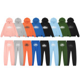 American trendy Corteiz Alcatraz hooded sweatshirt street hip-hop fashion set simple versatile sports sweatpants for men