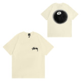 Original label one-piece dropshipping trendy brand STU West short-sleeve T-shirt with dice, black eight, ice cream designs, basic American style couple's wear for summer