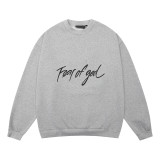 FOG ICON American high street fashion brand, fleece-lined casual couple's heavy-weight hooded sweatshirt for autumn and winter, unisex