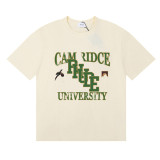 25ss cross-border European and American trendy brand RHUDE character, coconut tree, and letter print American style short-sleeve T-shirt, unisex