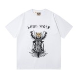 Gallery Dept.American fashion brand high street washed distressed vintage skull loose-fit unisex summer short-sleeve T-shirt