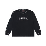 25ss high-quality GOD trendy high street vintage washed distressed printed zip-up hoodie loose long-sleeve T-shirt top