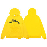 Cross-border foreign trade European and American trendy brand sp555der spider web letter print hoodie sweatshirt and pants set for men and women
