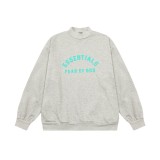 New autumn and winter FOG ICON sub-line logo letter crew neck pullover sweatshirt, unisex fleece hoodie