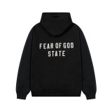 Cross-border autumn and winter new FOG ESSENTIALS letter print men's loose zip-up hooded sweatshirt women's hoodie