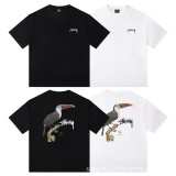 Cross-border European and American foreign trade S-letter printed cartoon series street casual loose-fitting unisex short-sleeve shirt