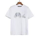 Wholesale cross-border European and American trendy brand Palm Angels decapitated bear print short-sleeve t-shirts for men and women, couples' high street half-sleeve shirts