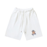 Summer new OW trendy Virgin Mary print casual loose shorts, unisex five-point pants