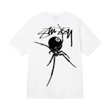 6STU New T-Shirt for Men and Women, Short Sleeve T-Shirt with Cow Print, Loose Fit, 230g, Summer Tee