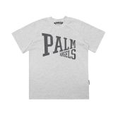 Foreign trade cross-border wholesale pa angel trendy brand coconut tree flame letter logo graffiti paint short-sleeve T-shirt for men and women