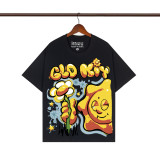 25ss Cross-Border Foreign Trade European and American Street Style Zip Hoodie Glo Cartoon Print Short Sleeve T-Shirt Unisex