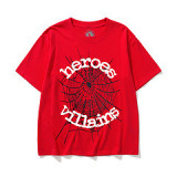 New Summer Spider Web Foam Print European and American Street Fashion Casual Loose Unisex Pullover Short Sleeve T-Shirt