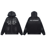 25ss Cross-Border Foreign Trade Lost Intricacy American Los Angeles Trendy Brand Rhinestone Cardigan Hoodie Set for Men