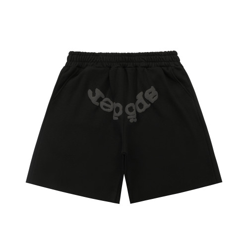 Cross-border hip-hop European and American trendy shorts 555555 spider web letter loose Sp5der shorts for men in stock for summer