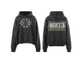 American retro SAINT MICHAEL ICON trendy brand distressed portrait hoodie for men and women, casual sweatshirt