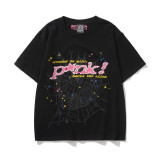 New Summer Spider Web Foam Print European and American Street Fashion Casual Loose Unisex Pullover Short Sleeve T-Shirt