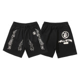 Cross-border American fashion Hellstar series new high-quality terry casual shorts with drawstring, unisex