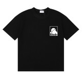 25ss cross-border European and American trendy brand RHUDE character, coconut tree, and letter print American style short-sleeve T-shirt, unisex