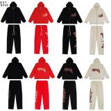 25ss Fall/Winter New GOD Fashion High Street Retro Simple Letter Casual Cardigan Hooded Sweatshirt Unisex Set