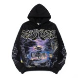 Godspeed Cross-Border 25ss Fall/Winter New Direct Print Washed Vintage Pure Cotton Hip-Hop American Style Hoodie Sweatshirt