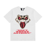 Cross-border supply: Trendy brand LONE Sakura short-sleeve T-shirt with sketch embroidery, lip print, and graffiti print
