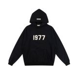 Correct version FOG ICON sub-line flocked letter casual loose high street fleece-lined couple's hooded sweatshirt for men and women
