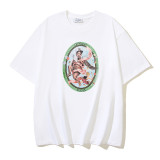 25ss high-quality OFF OW trendy high street arrow print summer short-sleeve casual loose T-shirt for men and women couples