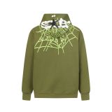 25ss cross-border foreign trade Sp555der American-style trendy brand foam letter full rhinestone hoodie sweatshirt and pants for men and women