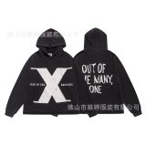 Cross-border autumn and winter FOG loose casual letter print unisex high street hooded sweatshirt basic trendy sweatshirt